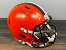 Joe Thomas Cleveland Browns full-size helmet w/ 3 inscriptions, Beckett