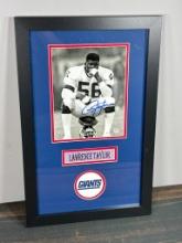 Lawrence Taylor signed 8x10 matted & framed, PSA