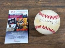 Charlie Pride signed MLB baseball, JSA