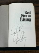 1986 Tom Clancy Signed 'Red Storm Rising' Hardcover Book. 1st edition.
