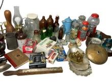 Group of Collectibles - Glass Bottles, Candy Dispensers, Insulators, Canning Jars & More