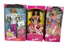 Three Vintage Barbies In Boxes