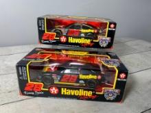 Pair of Racing Champions Texaco 1:24 Scale Diecast Kenny Irwin Havoline Car