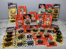 Group of Racing Champions NASCAR Diecast Race Cars 1:64 Scale with Collectable Trading Cards 1990's