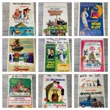 Group of Nine Vintage Movie Posters