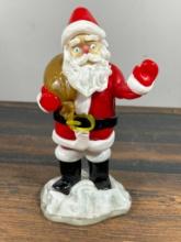 Vintage Bohemia Glass Santa