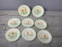 Set of 8 Davenport Hunting Scenes Porcelain Plates