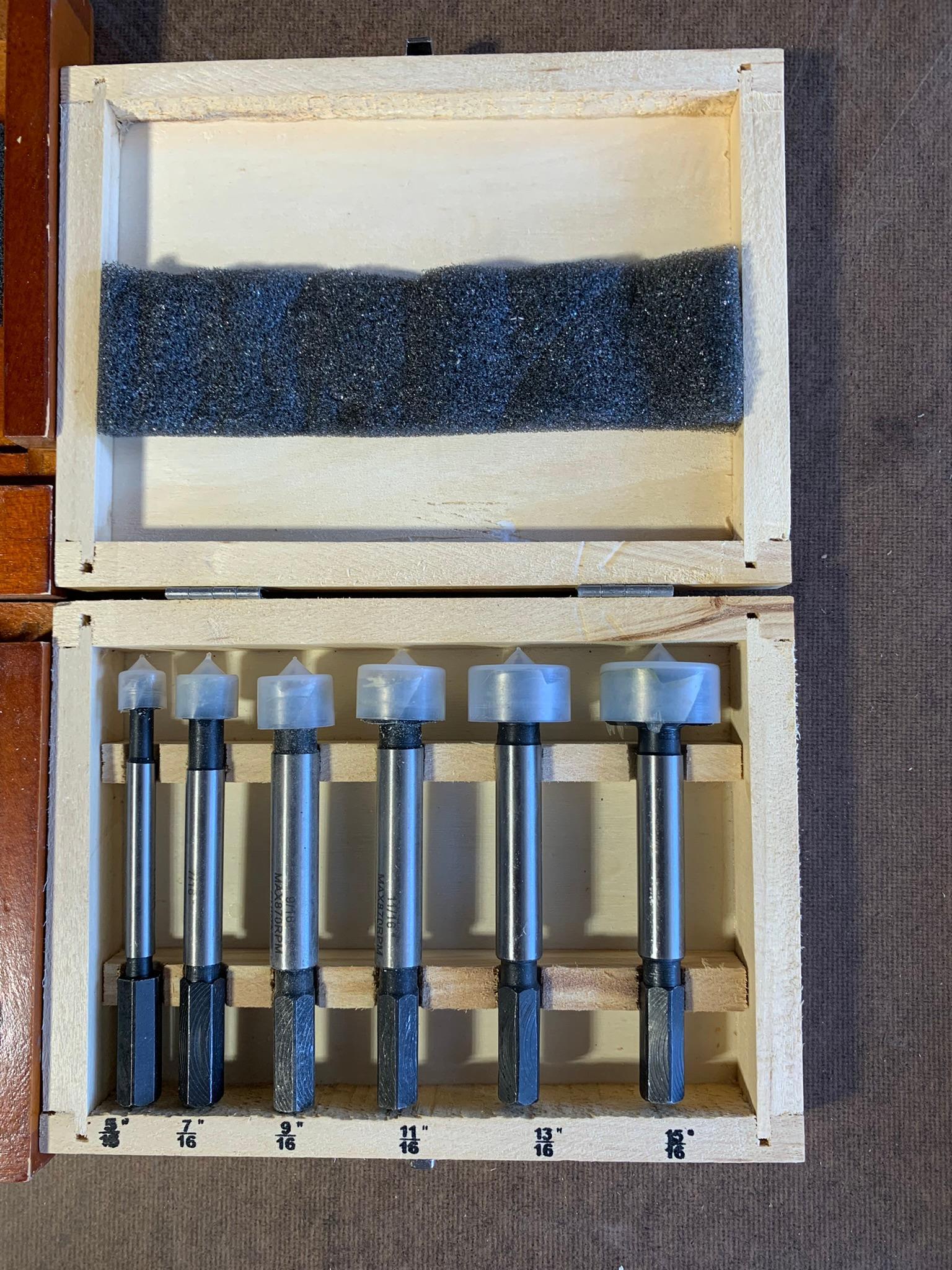 Forstner Woodworking Drill Bit Set and Columbian Forstner Drill Bit Set