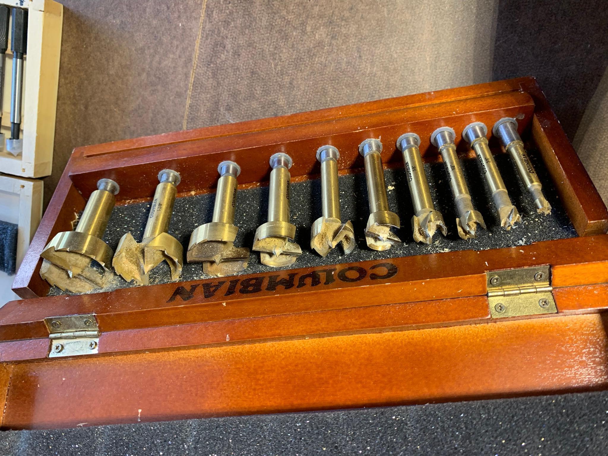 Forstner Woodworking Drill Bit Set and Columbian Forstner Drill Bit Set