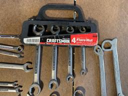 Group of Tools - Snap-On Combination Wrench and Other Assorted Wrenches