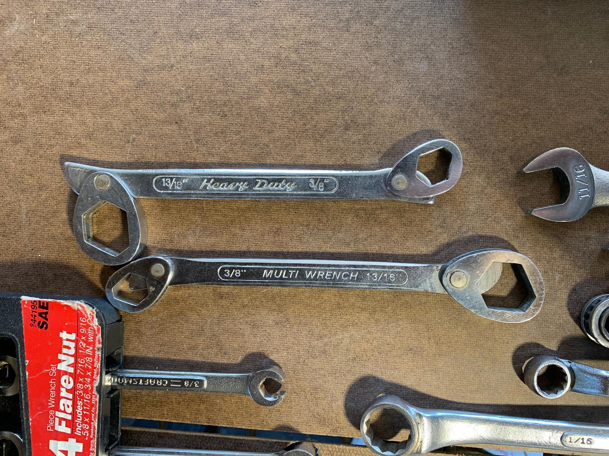 Group of Tools - Snap-On Combination Wrench and Other Assorted Wrenches