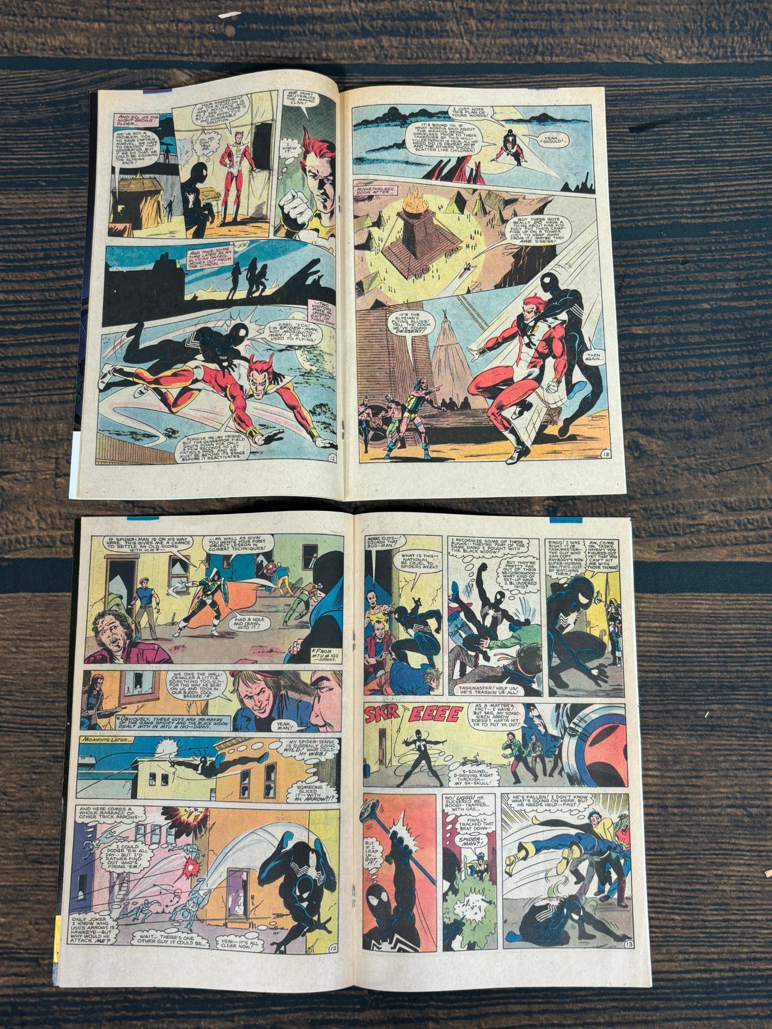 Group of Eight Spiderman Team Up Marvel Comics