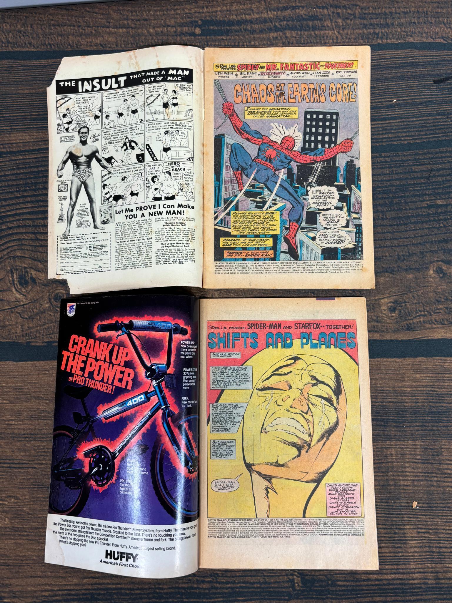Group of Eight Spiderman Team Up Marvel Comics