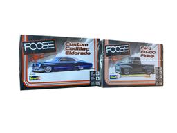 Pair of Revell Chip Foose Design Plastic Model Kits - Cadillac Eldorado and Ford Pickup Truck