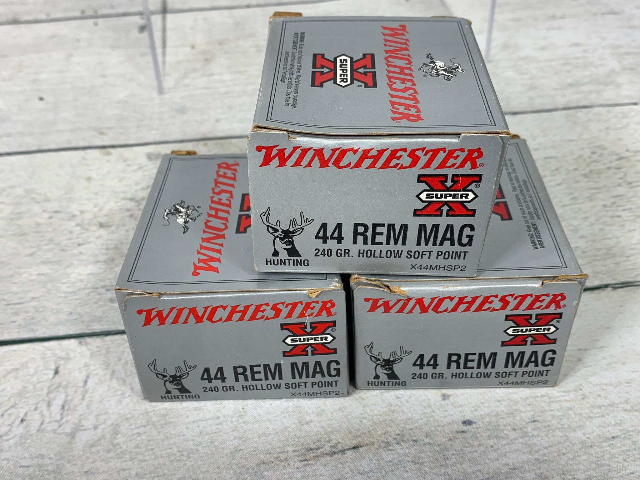 A Group Lot of Ammunition 44 rem mag, 45 colt