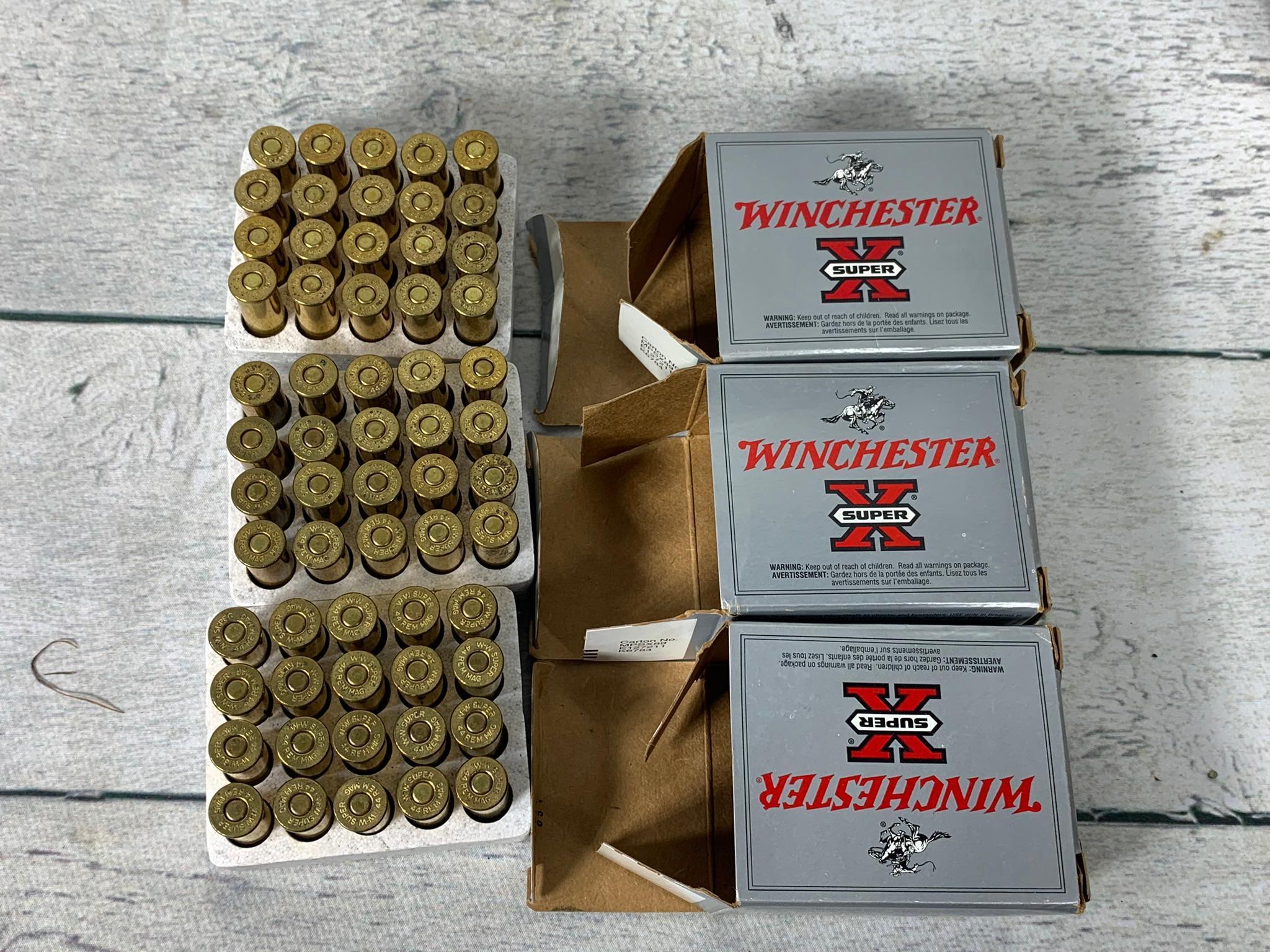 A Group Lot of Ammunition 44 rem mag, 45 colt