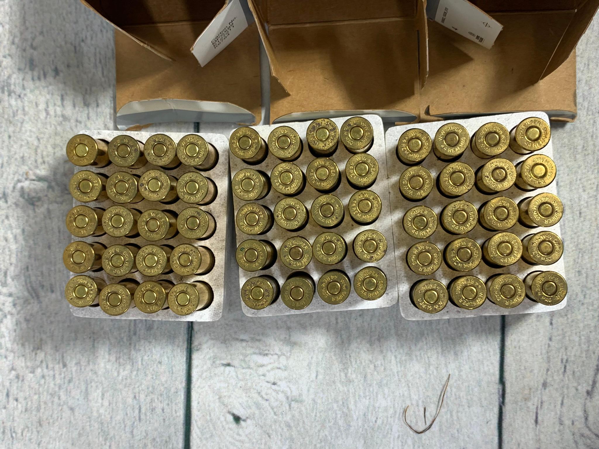 A Group Lot of Ammunition 44 rem mag, 45 colt