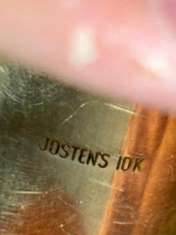 18 grams - 10k Gold Class Ring 1976 Muskingum College Jostins Size 10