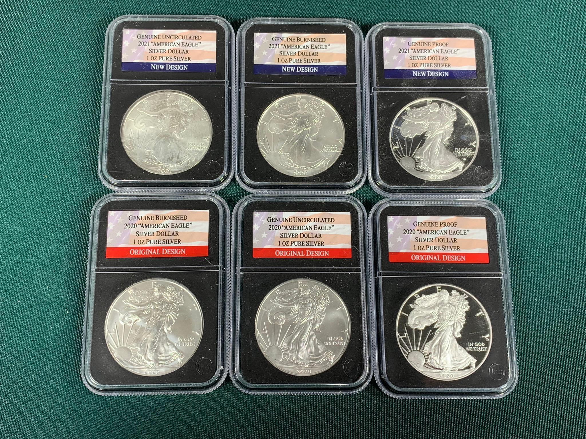 Group Lot of 6 silver dollar coins