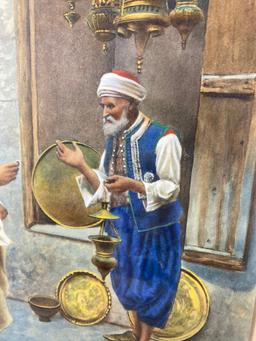 Two Hand Colored Lithographs by Giulio Rosati (1858-1917)
