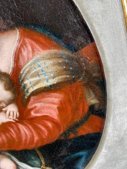 Virgin Mary with the Sleeping Christ Child, Oil on Canvas, school of Master of the Parrot