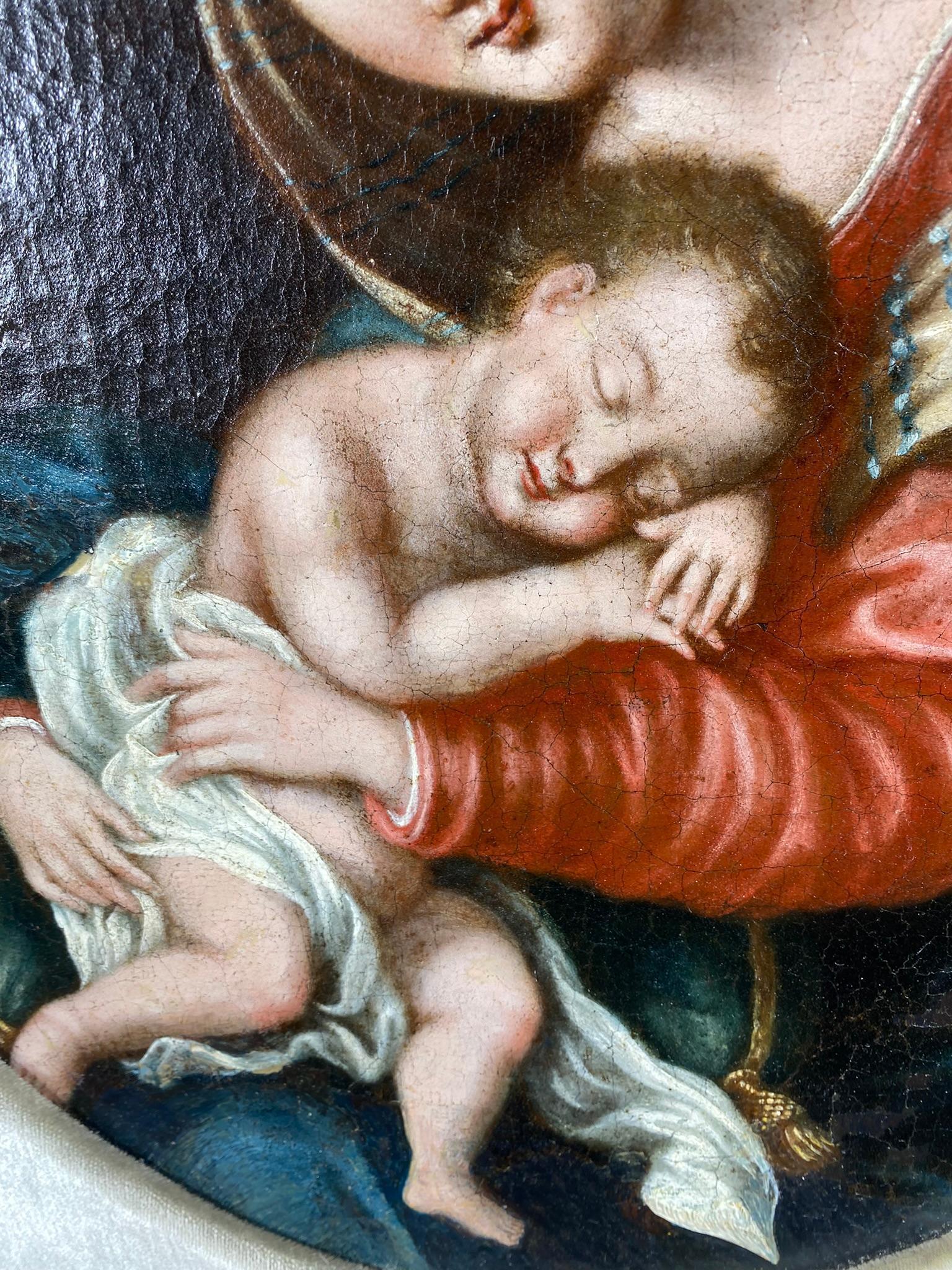 Virgin Mary with the Sleeping Christ Child, Oil on Canvas, school of Master of the Parrot