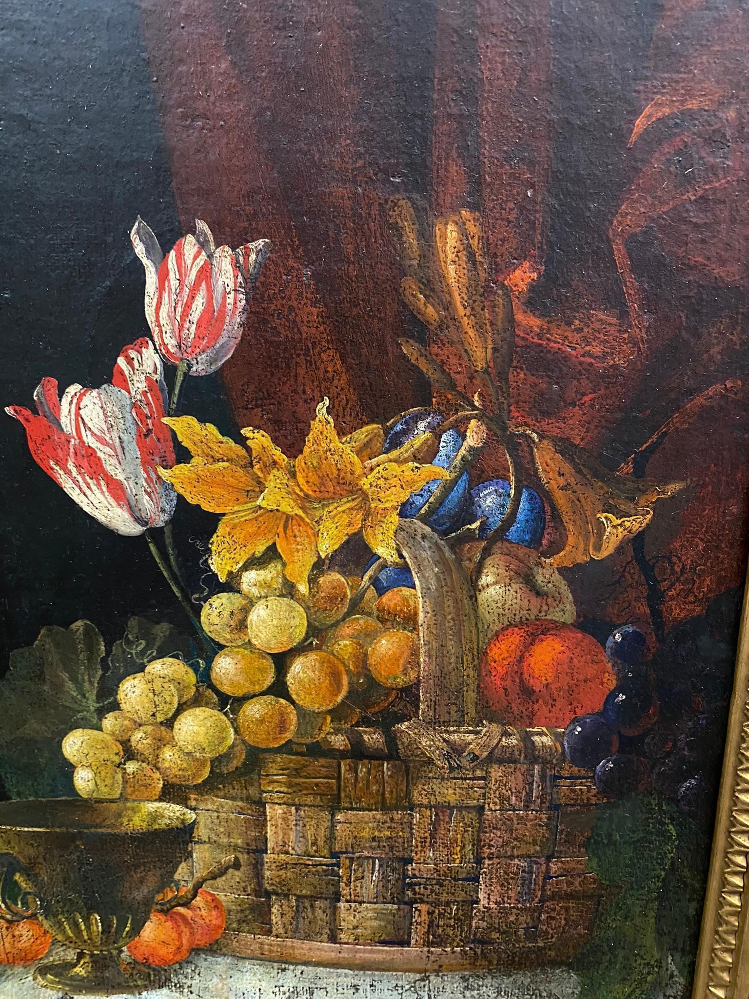 Still Life with Flowers, oil on canvas, 18th c.