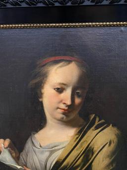 Portrait of a Girl, Oil on Canvas, 18th c. Spanish