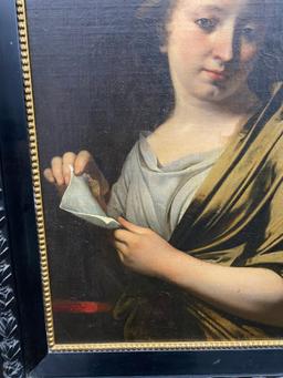 Portrait of a Girl, Oil on Canvas, 18th c. Spanish
