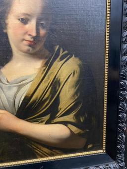 Portrait of a Girl, Oil on Canvas, 18th c. Spanish