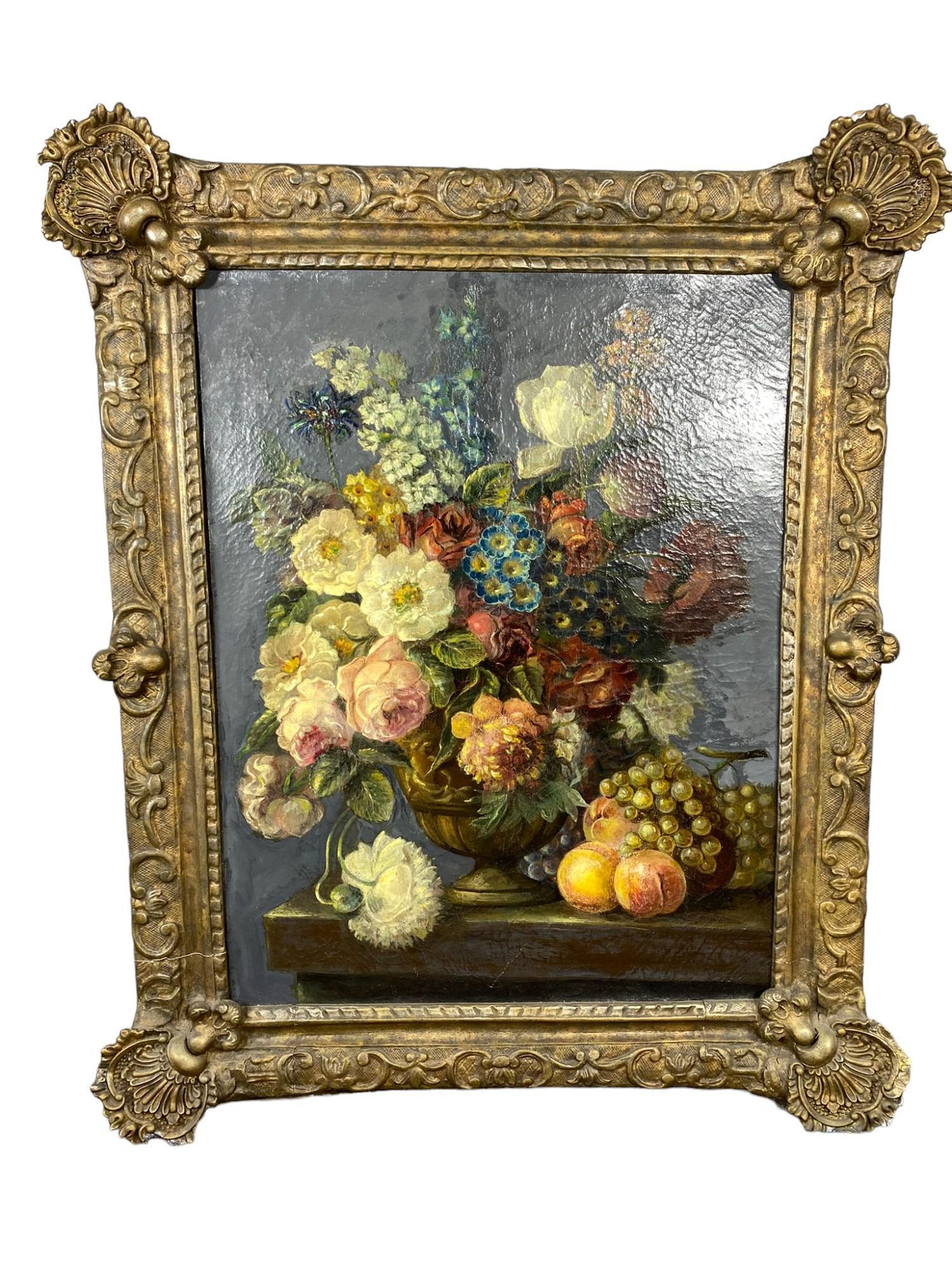 Still Life With Flowers, 18th Century, Oil on Canvas