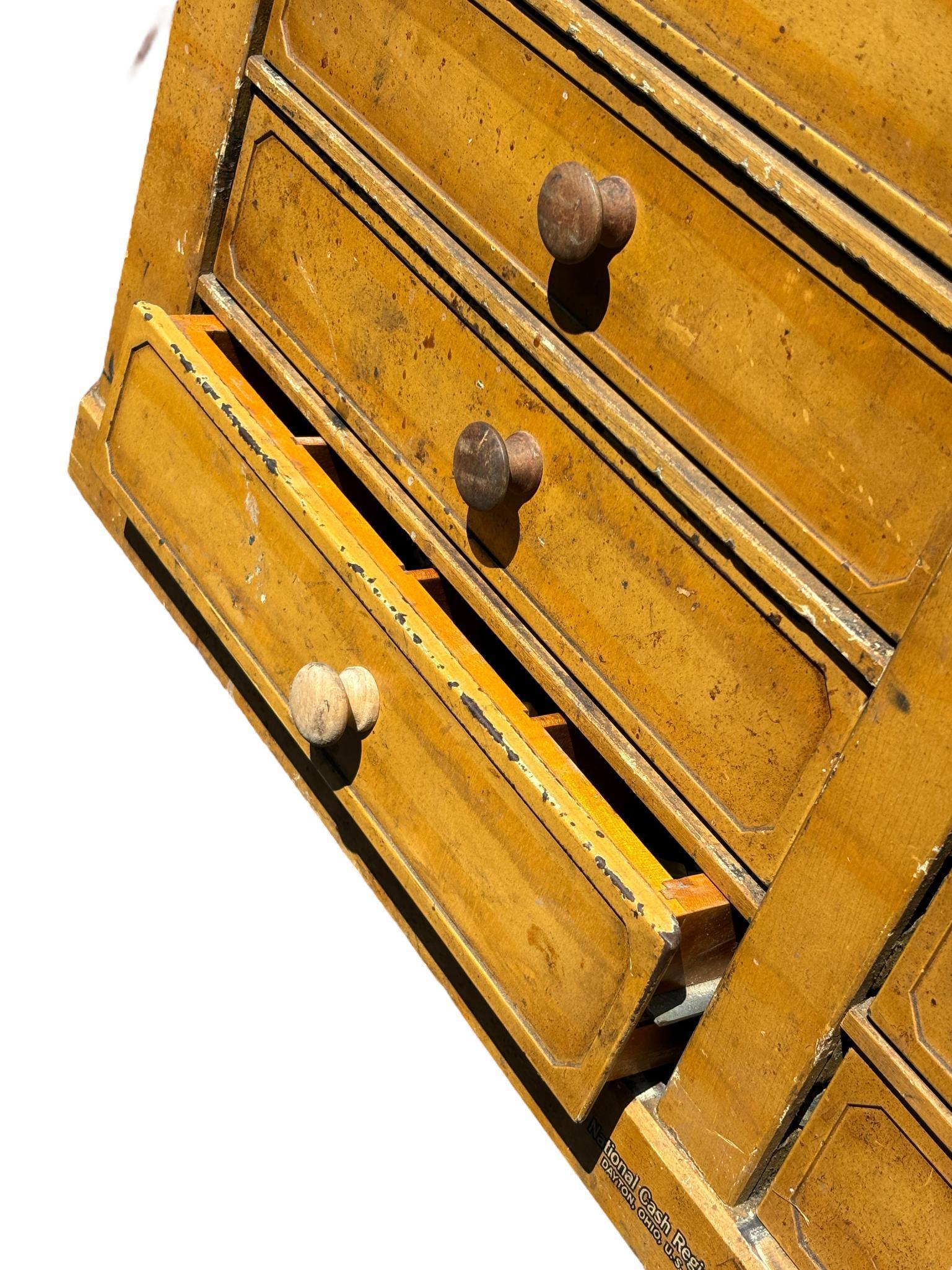 Antique National Cash Register 8 Drawer Cash Register Base