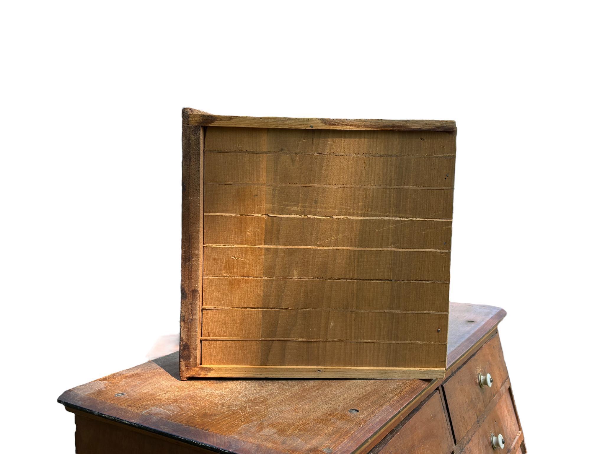 Antique Multi-Drawer Cabinet with Angled Front