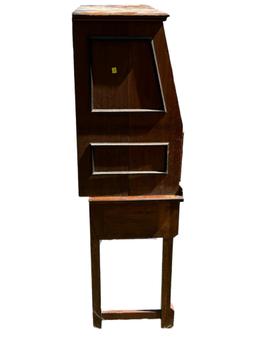 Antique Multi-Drawer Cabinet with Angled Front