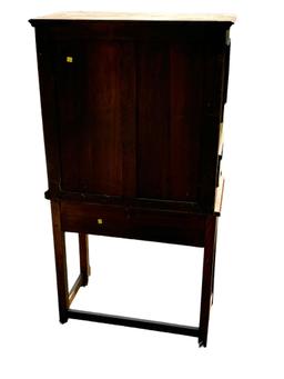 Antique Multi-Drawer Cabinet with Angled Front