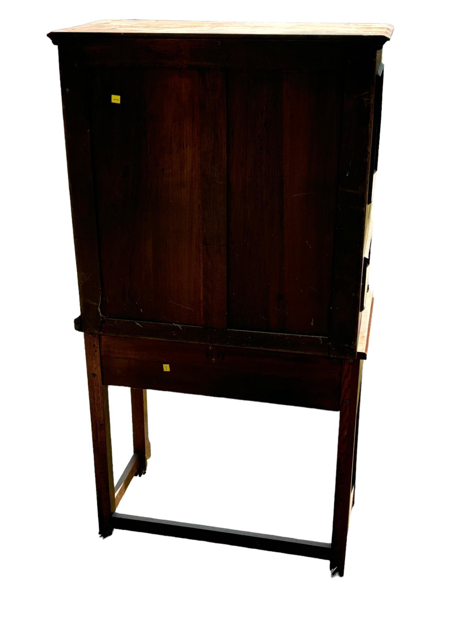 Antique Multi-Drawer Cabinet with Angled Front