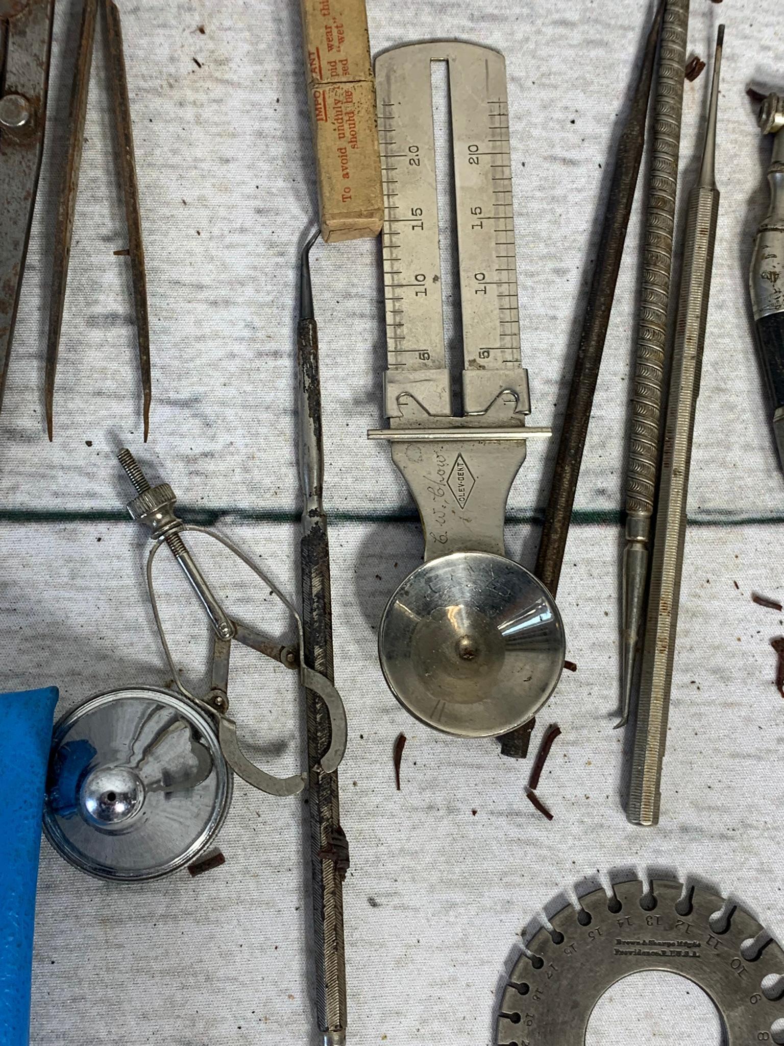 Group of Antique Dental Tools, Color Guides, Dentures and More