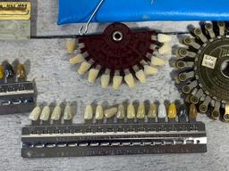 Group of Antique Dental Tools, Color Guides, Dentures and More