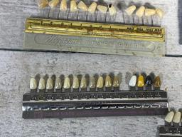 Group of Antique Dental Tools, Color Guides, Dentures and More