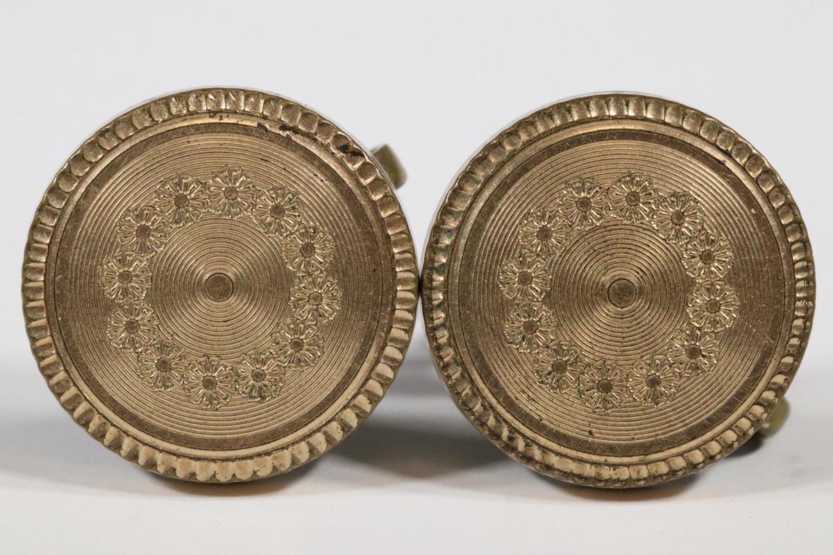 Victorian Engine Turned Gold Filled Earring Unusual