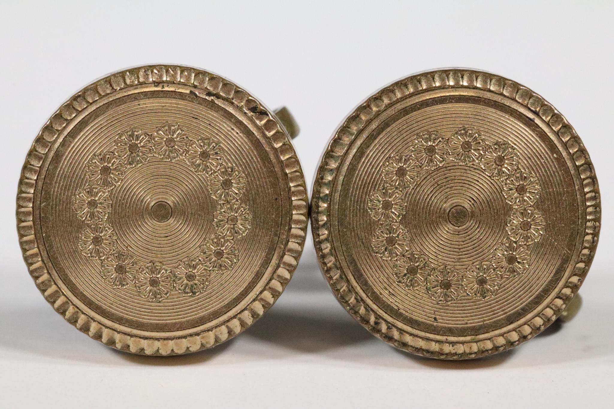 Victorian Engine Turned Gold Filled Earring Unusual