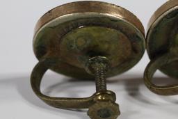 Victorian Engine Turned Gold Filled Earring Unusual