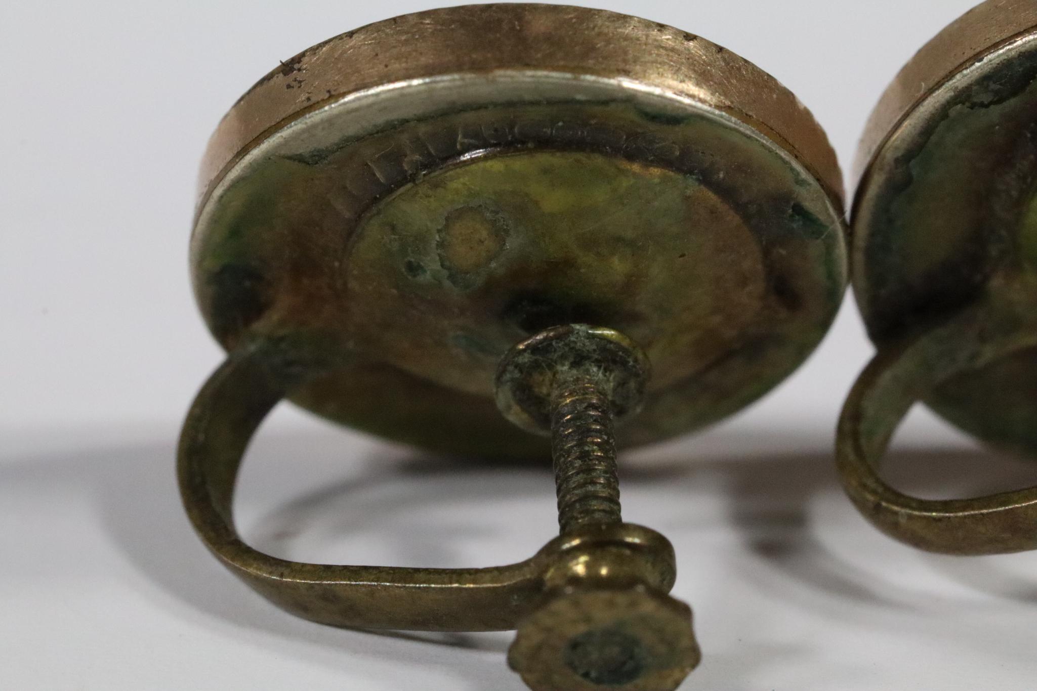 Victorian Engine Turned Gold Filled Earring Unusual