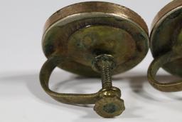 Victorian Engine Turned Gold Filled Earring Unusual