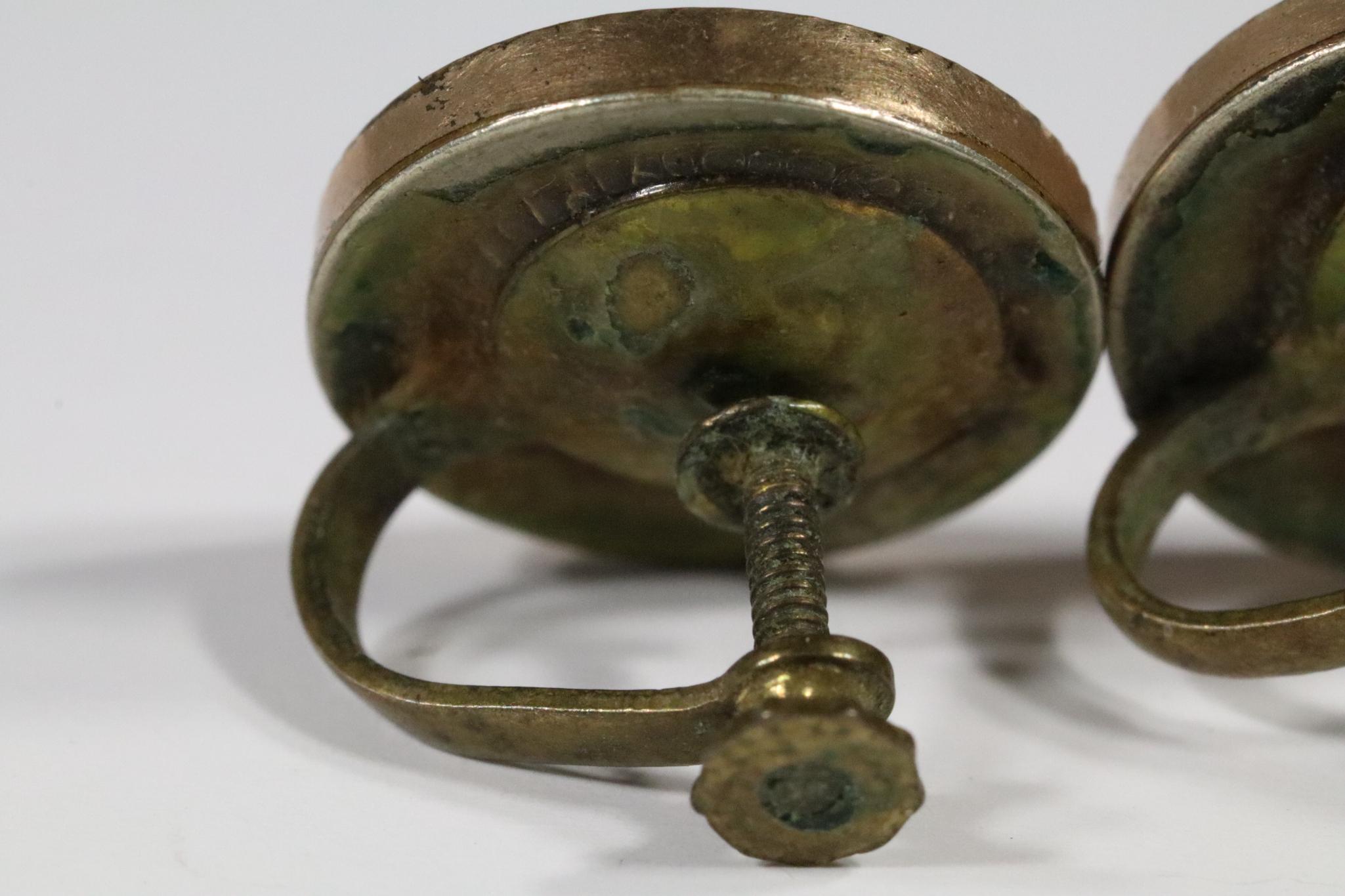 Victorian Engine Turned Gold Filled Earring Unusual