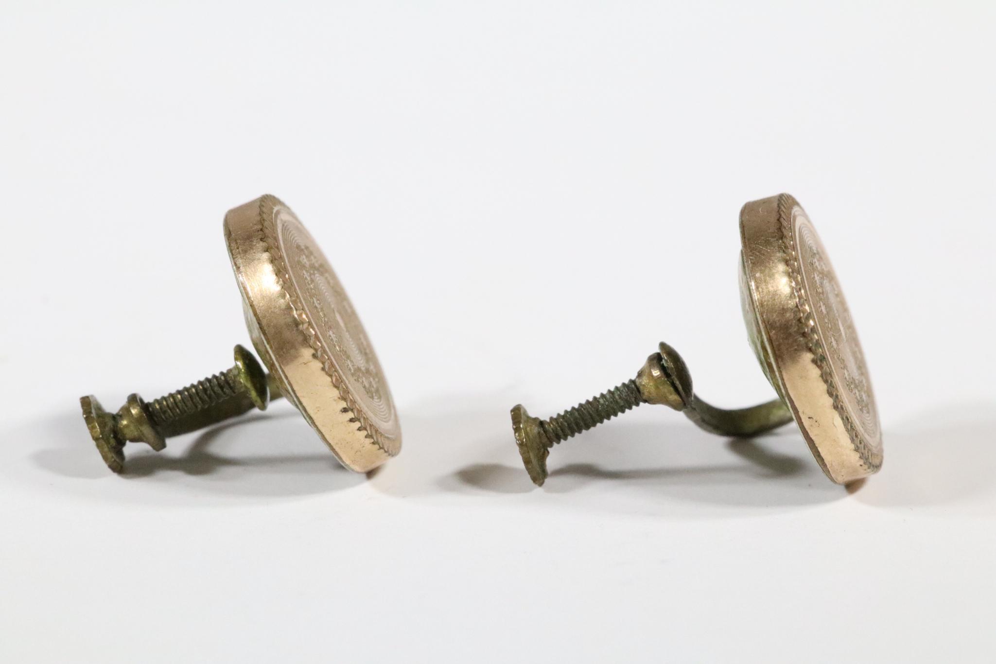 Victorian Engine Turned Gold Filled Earring Unusual