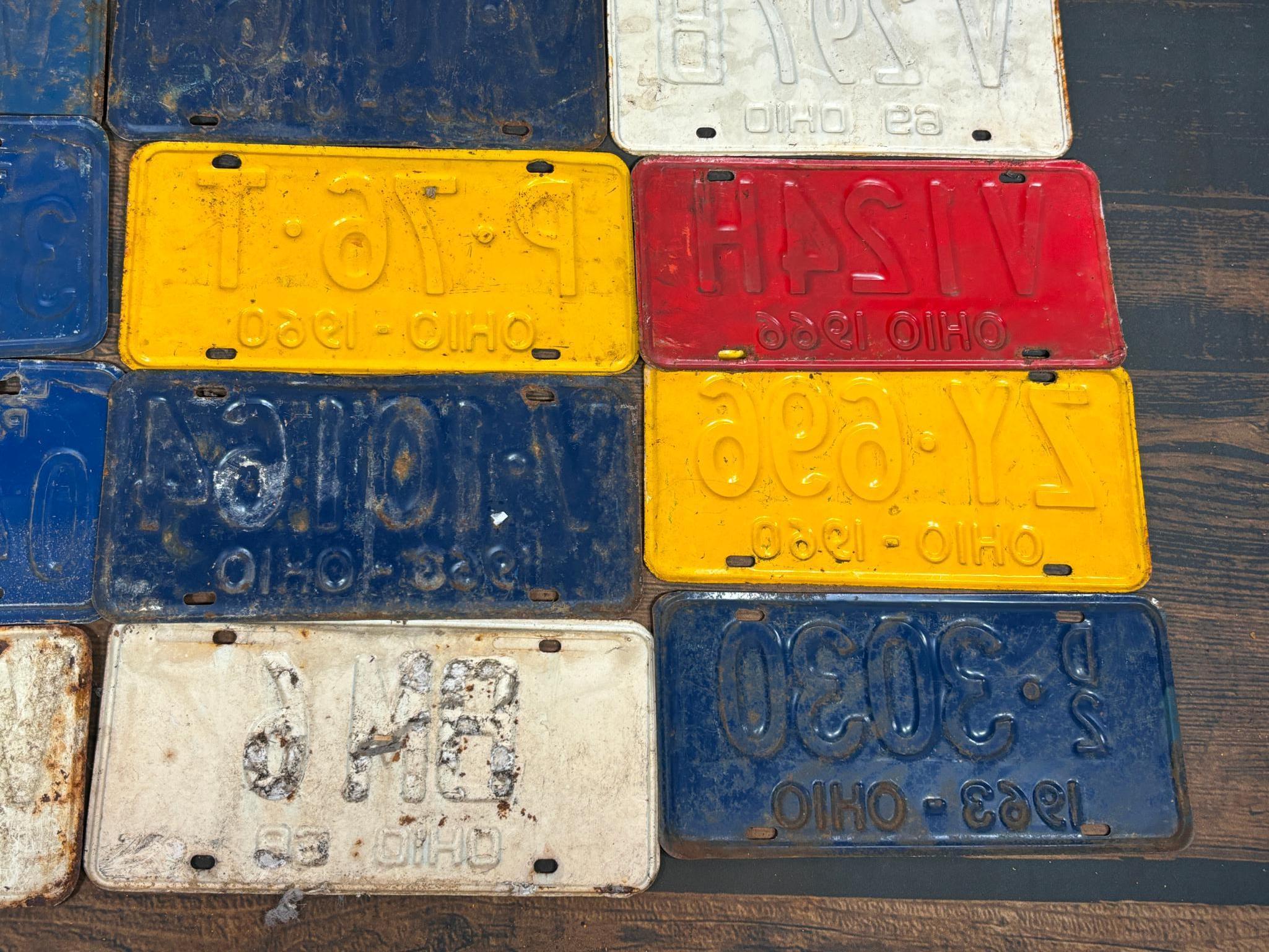 Group of Fifty-Five Vintage License Plates