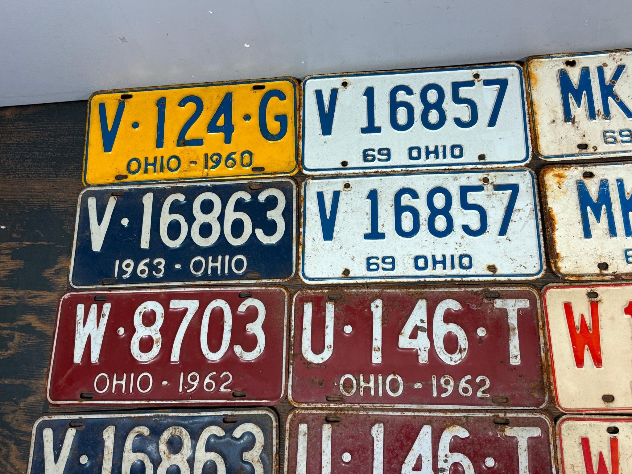 Group of Fifty-Five Vintage License Plates