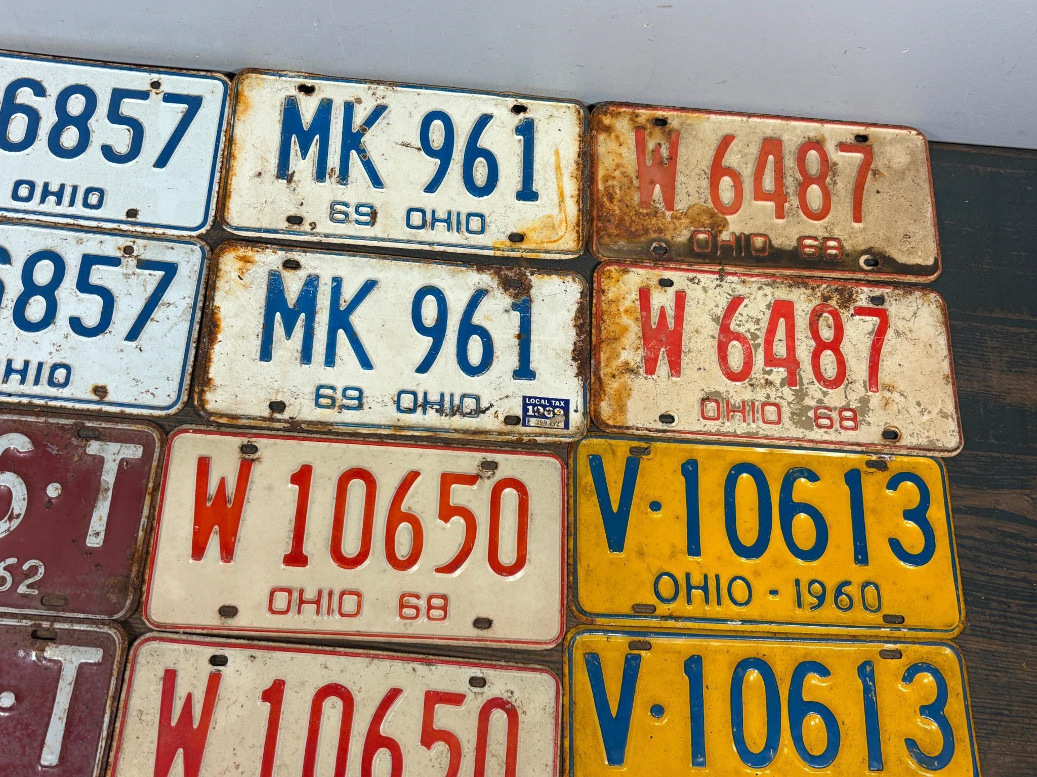 Group of Fifty-Five Vintage License Plates