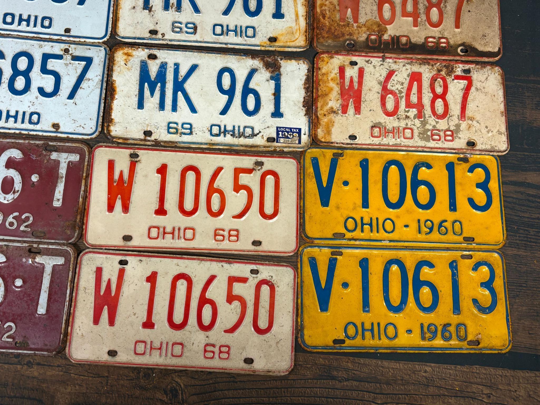 Group of Fifty-Five Vintage License Plates